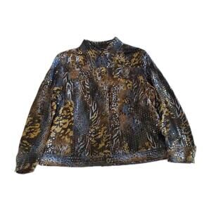 Ruby Rd Petites Women's Jacket Size 10P Multicolor Polyester Blend Stretch